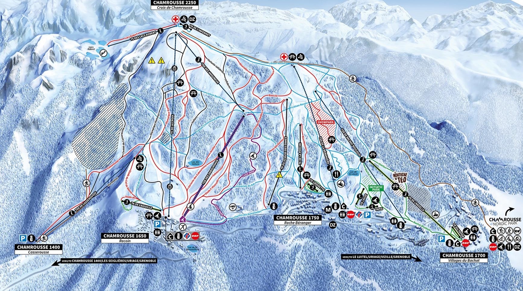 Chamrousse ski map