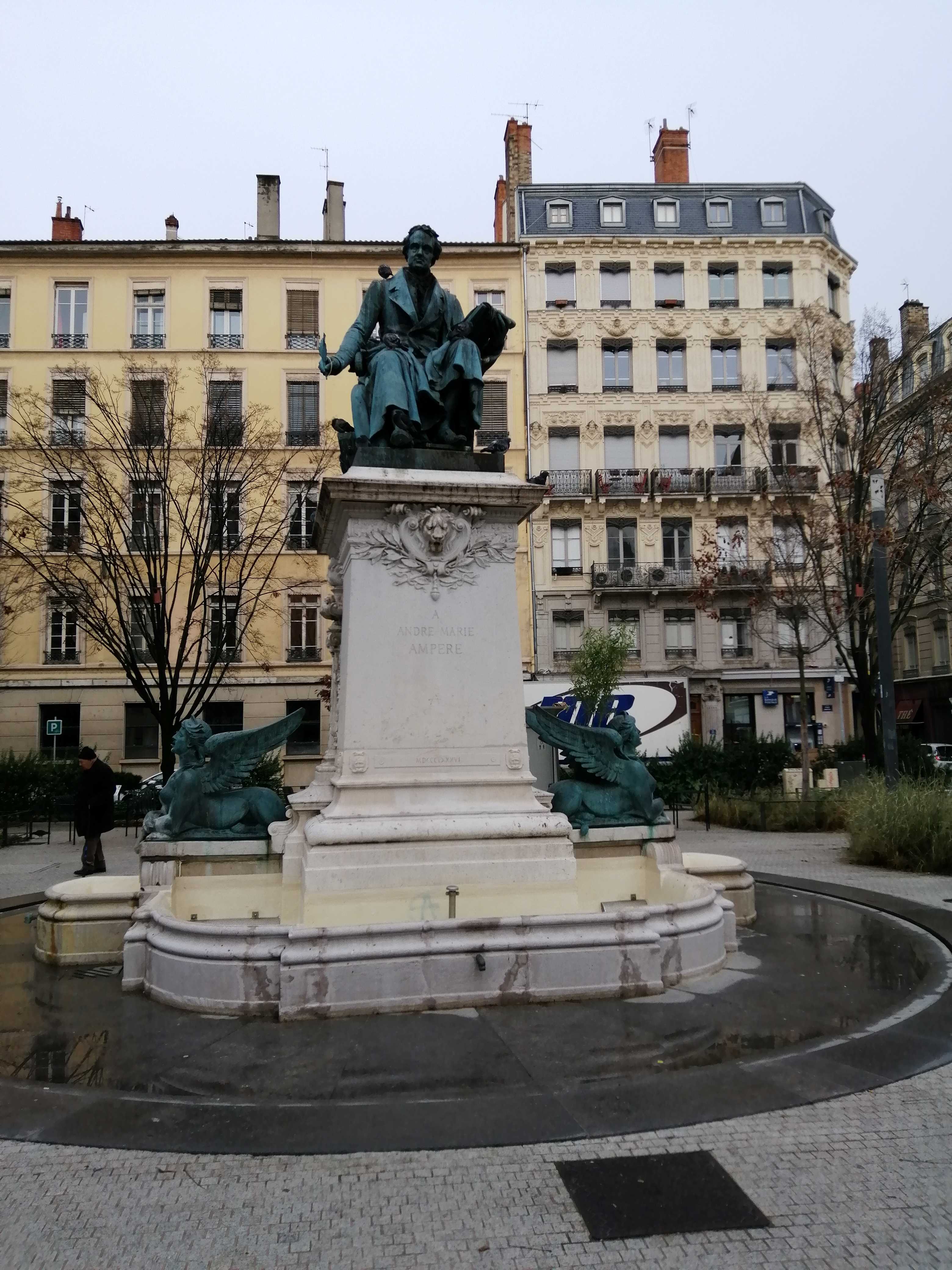 Statue at Ampère Square